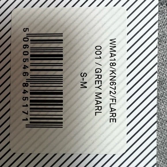 LNDR Sweater. Grey stripe chevron crew neck